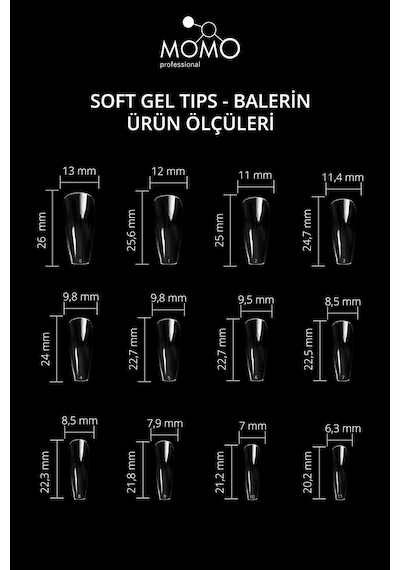 Momo Professional Tırnak Soft Gel Tips 120 Ad. Balerin