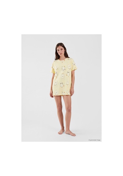 LC Waikiki Alıta Cıty Farkıyla Lcw Young Sarı Penye Desenli Kısa Kollu Kadın Gecelik Sari - 930179648 Sari LC Waikiki Alıta Cıty Farkıyla Lcw Young Sarı Penye Desenli Kısa Kollu Kadın Gecelik Sari - 930179648 Sari