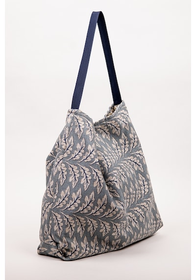 Fabric Craft Bag Omuz Çantası Desenli Pamuklu Gri Gri