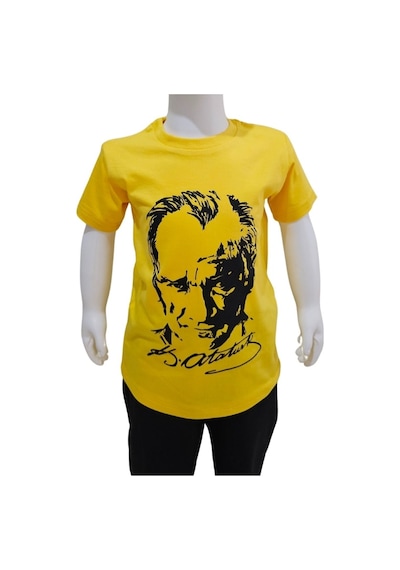 Kostüm Sarayı Atatürk Baskılı Sarı Tişört Sarı