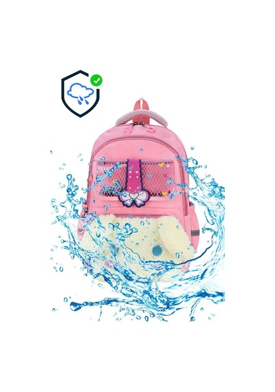 3'lü İlkokul Çantası Beslenme Çantası Kalem Kutusu Ortopedik 40 30 Cm Kız Çocuk İlk Okul Çantası 506fb Pembe