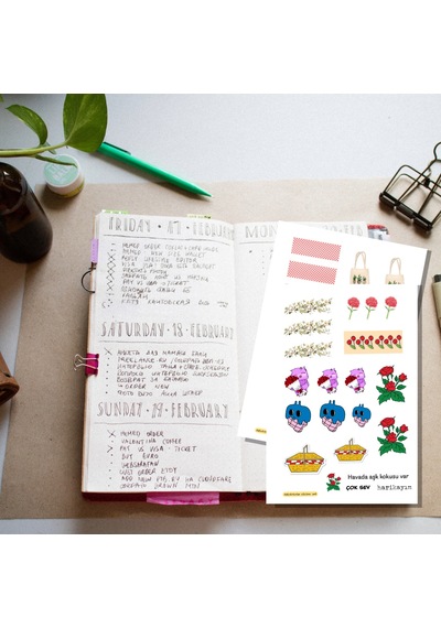 Piknik Temalı Sticker Set 3'lü