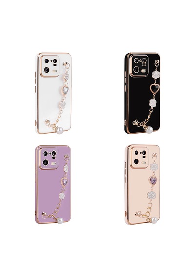 Zore Mi 13 Pro Kılıf El Tutamaçlı Kamera Korumalı Ogaa Taka Silikon Kapak - Mor