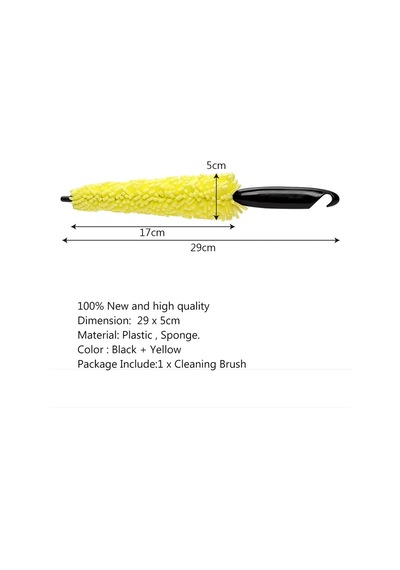 Araba Jant Scrubber Tekerlek Temizleyici Fırça Jant Lastik Jant Motosiklet Jant 1 Pcs
