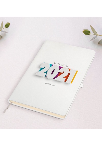 Kişiye Özel 2022 Mutlu Yıllar Beyaz Defter-5 Beyaz