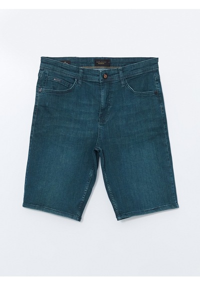 Lcw Jeans Yeşil Slim Fit Erkek Jean Şort