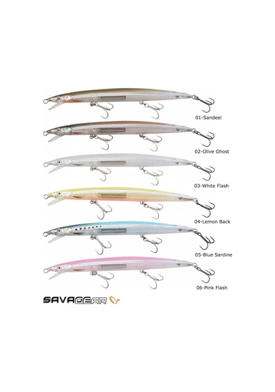 Savage Gear Sandeel Jerk Minnow 145 14G - 02-Olive Ghost