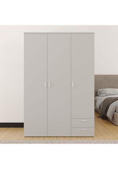 Ahşap Gardırop 120cm, Gardırop, Çok Amaçlı Dolap, 3 Kapılı Dolap, Elbise Dolabı 120x52x177cm Beyaz Ahşap Gardırop 120cm, Gardırop, Çok Amaçlı Dolap, 3 Kapılı Dolap, Elbise Dolabı 120x52x177cm Beyaz