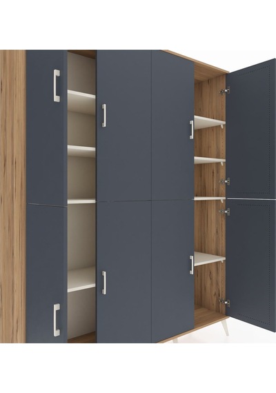 Hyperion Gardrop 8 Raflı 8 Kapaklı 176x44x221 Çam-antrasit/aytaşı Antrasit/aytaşı Hyperion Gardrop 8 Raflı 8 Kapaklı 176x44x221 Çam-antrasit/aytaşı Antrasit/aytaşı