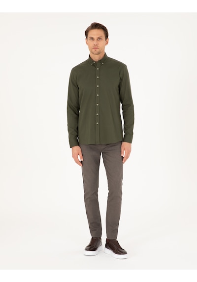 Pierre Cardin Erkek Haki Gömlek Desenli 50292553-vr027 Haki
