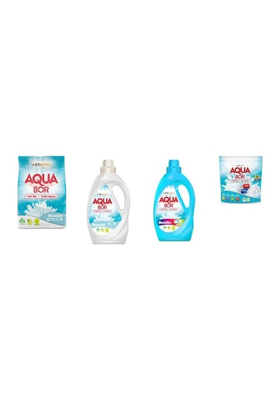 Aquabor Doğal Mineralli 4 Kg Beyaz + Sıvı Beyaz + Sıvı Renkliler + Tablet 4 Lü Set 0.75 LT - 2.5 LT - 12 KG 24286080
