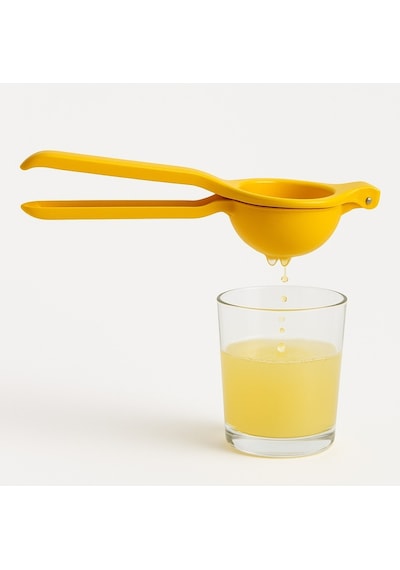 Metal Pasyapmaz Limon Ve Narenciye Sıkacağı Özel Tasarım Desenli Limon Portakal Sıkacağı Sarı Metal Diğer