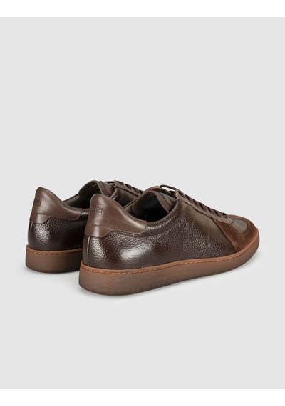 Cabani Hakiki Dana Deri Kahve Napa Erkek Sneaker Ayakkabı Kahverengi