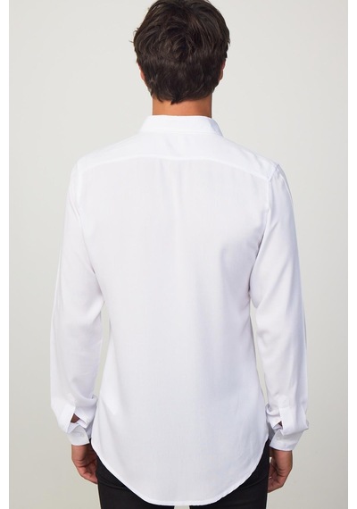 Tudors Slim Fit Dar Kesim Uzun Kol Dökümlü Viskon Şık Erkek Beyaz Gömlek-26909-beyaz Beyaz Tudors Slim Fit Dar Kesim Uzun Kol Dökümlü Viskon Şık Erkek Beyaz Gömlek-26909-beyaz Beyaz