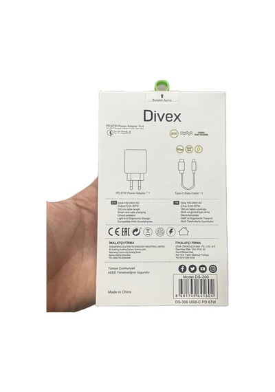 Divex 67w Type-c Usb-c + Usb Yüksek Hızlı Şarj Aleti Ds-306