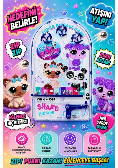 Pinball Eğitici Retro Oyuncaklittlest Pet Shop Panda