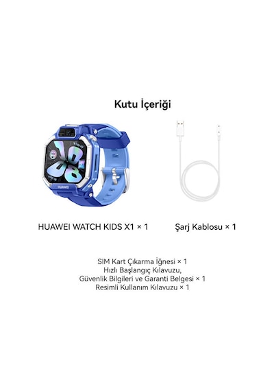 Huawei Watch Kids X1 Akıllı Çocuk Saati (Distribütör Garantili))