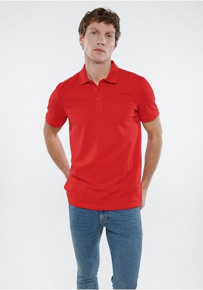Mavi - Kırmızı Polo Tişört 064946-33099 Kırmızı