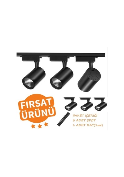 30W 3 Adet Ray Spot 1 Adet Ray(1Mt) Mağaza Vitrin Ev Ofis(313904209)