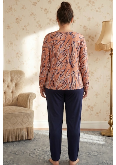 Siyah İnci Desenli Büyük Beden Battal Boy Viskon Örme Pijama Takım 26224804 Çok Renkli Siyah İnci Desenli Büyük Beden Battal Boy Viskon Örme Pijama Takım 26224804 Çok Renkli