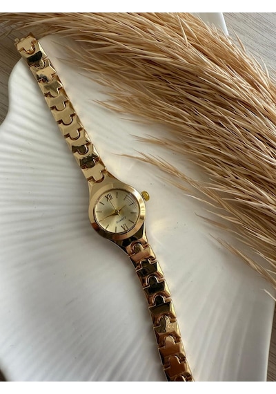 Rub050 25 Mm Rubsey Retro Minimal Hasır Kordon Vintage Kadın Kol Saati Boncuk Model Siyah