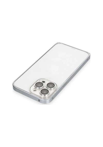 Joko Apple İphone 15 Pro Metal Bumper Mat Kapak - Gri 0.2M-Çok Renkli