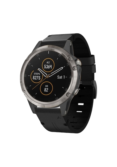 Caseonn Garmin Fenix 5x Kordon Quickfit Klasik Deri Yedek Kayış Siyah
