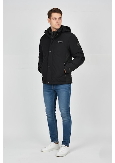 Dynamo Erkek Kapüşonlu Spor Mont 2 Parça Regular Fit 3362 Bgl-st04898 Siyah