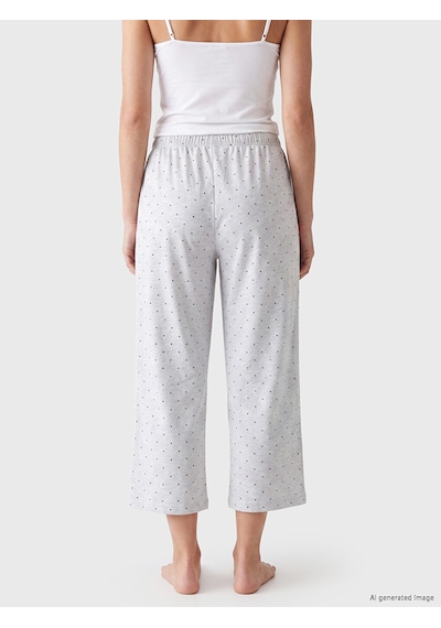 Lcw Dream Gri Puantiyeli Kadın Kapri Pijama Altı