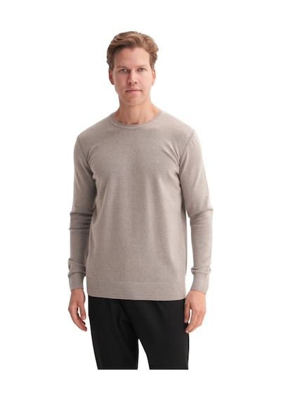 Cazador Slim Fit Soft Touch Basic Bisiklet Yaka Kazak-33155 Gri