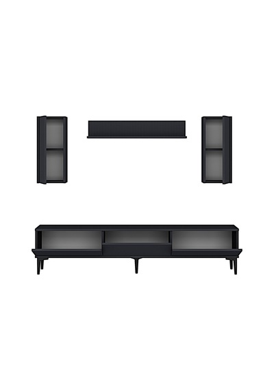 Tvr1899a - Aplos Tvr180 Tv Ünitesi Takım , Tv Sehpası Antrasit 180cm