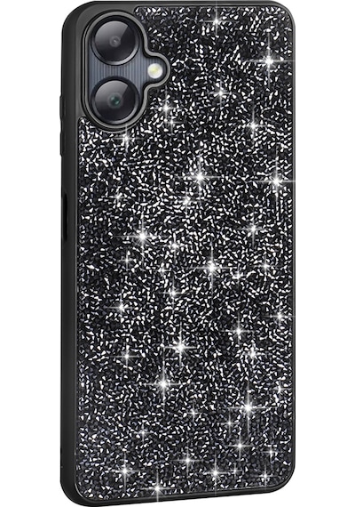 Zore Galaxy Uyumlu A06 Kılıf Parlak Taşlı Tasarım Ata Pırlanta Kapak - Pembe Pembe