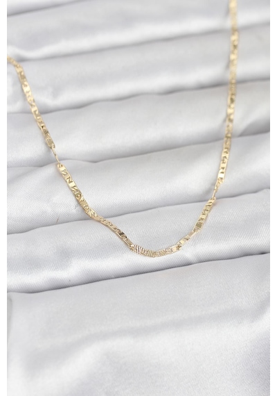 Cm 14k Gold Renk Yassı Zincir Model 60 Cm Kadın Kolye Diğer