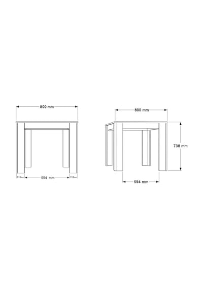 Aven Yemek Masası 80x80 Sepet-beyaz Ave20-sw Sepet Ceviz - Beyaz