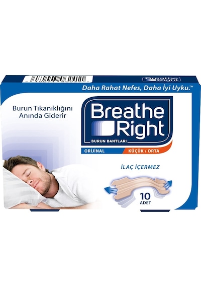 Breathe Right Burun Bantları Küçük Orta 10'lu
