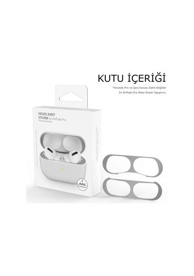 Airpodspro Temizleme Kulaklık Tozuna Son 2 Adet Koruyucu Sticker Gümüş