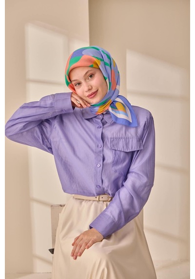 Silk Home Aura Eşarp 140001-15 Lila, Sarı, Yeşil, Somon, Bebe Mavi