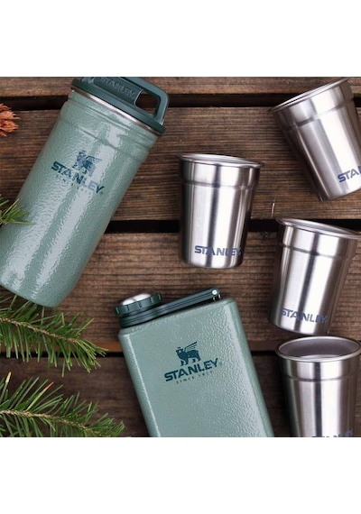 Stanley Adventure Çelik Shot Bardak Ve Matara Seti - Hammertone Green Yeşil
