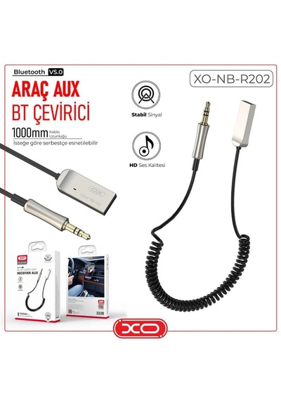 Araç Bluetooth Alıcı Aux Nb-r202 Ses Sistemi Araç Kiti