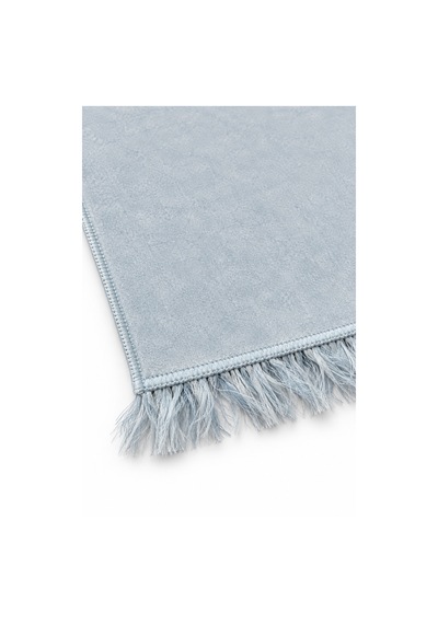 Düz Velur Kadife Seccade 70x110 Cm Buz Mavisi