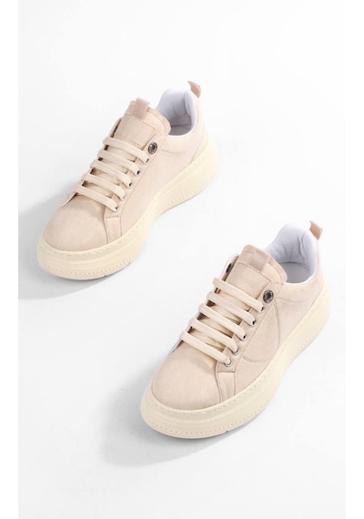 Paris Bej Sade Ve Zarif Günlük Sneaker Mh2456-bej Bej