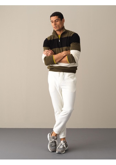 Xint Ekru Regular Fit Sweat Pantolon 380136 Beyaz