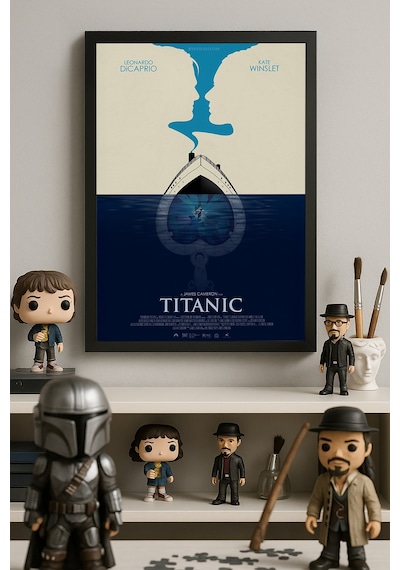Titanic Siyah Ahşap Çerçeveli Poster, Film Duvar Tablosu