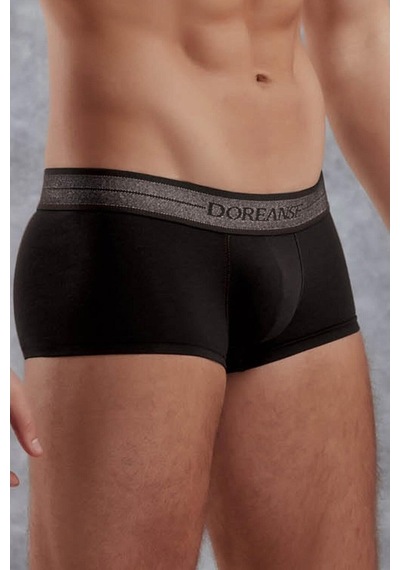 Doreanse 1774 Erkek Mini Paça Kot Desen Siyah Boxer