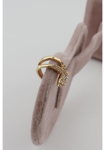 Niki Aksesuar Deniz Yıldızı Cuff Küpe - Zirkon Taşlı Gold