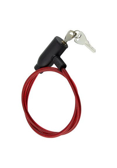 Anahtarlı Bisiklet & Motosiklet Kilidi 11x80 Cm Çelik Tel Bisiklet Bebek Arabası Motor Kilidi Kırmızı