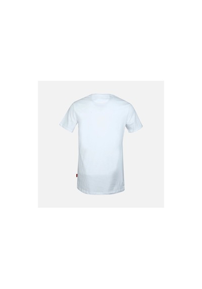 John Frank Erkek Beyaz Baskılı T-shirt Siyah