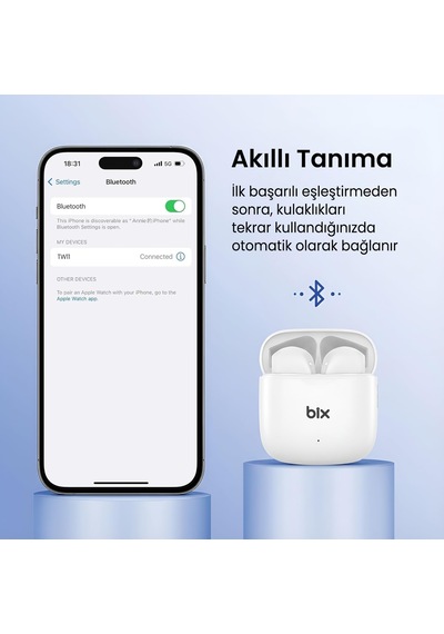 Tw11 Soundcraft Bluetooth 5.4 Çift Mikrofon Enc Çevresel Gürültü Engelleme Özellikli Kablosuz Kulak İçi Kulaklı Genel