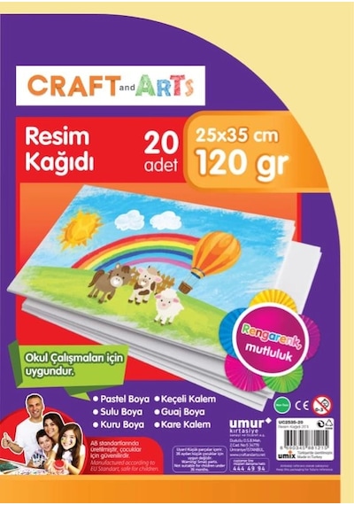Craft&arts 2535-20 Resim Kağıdı 25x35 20li Poşet