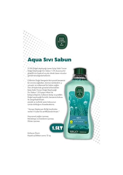 Eyüp Sabri Tuncer Aqua Ve Zeytinyağlı 1.5l Sıvı Sabun Ve Rosıe